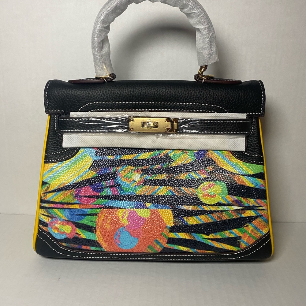 Designer Custom Painted Handbag Bag